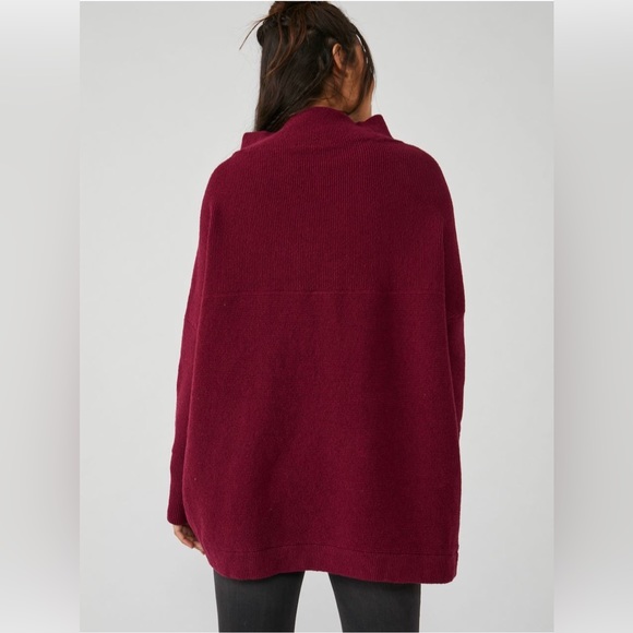 Free People “Ottoman Slouchy Tunic” (“Pomegranate Wine”) - Picture 2 of 5